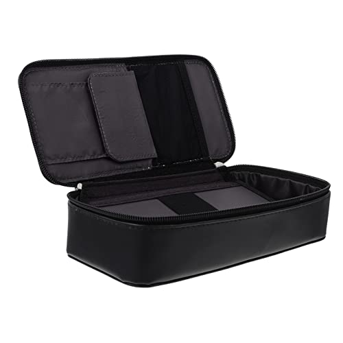 BATHVEVE Bleistifttasche Für Schule Und Büro Doppellagige Stifttasche Große Kapazität Schwarz Mit Reißverschluss Für Stifte Bleistifte Und Zubehör von BATHVEVE