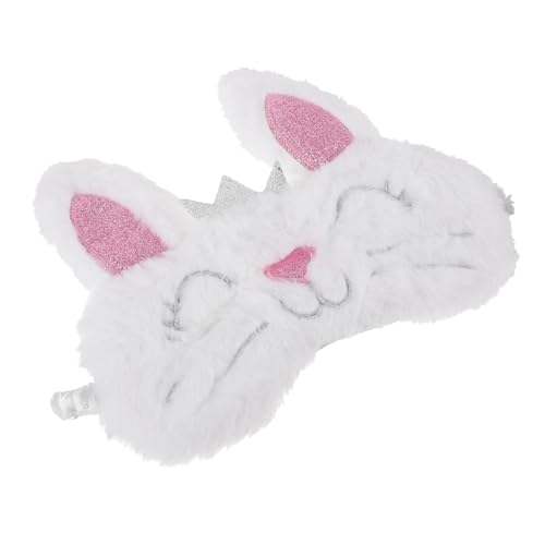 BATHVEVE Kaninchen Augenabdeckung Plüschige Schlafmaske Augenschirm Für Mädchen Zum Schlafen Reisen Entspannen von BATHVEVE