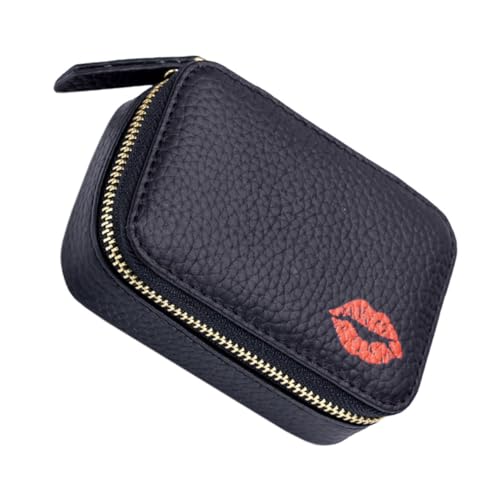 BATHVEVE Kleine Lippenstifttasche mit Spiegel Praktische Kosmetiktasche Tragbare Make Up Aufbewahrungstasche für Damen für Reisen Schule und Alltag Robust und Langlebig von BATHVEVE