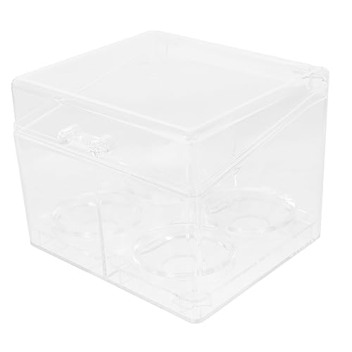 BATHVEVE Kosmetik Organizer Transparent Multifunktionale Acryl Aufbewahrungsbox Für Make-up Wattepad Und Wattestäbchen Praktische Fächer-design Für Badezimmer Und Schminktisch von BATHVEVE