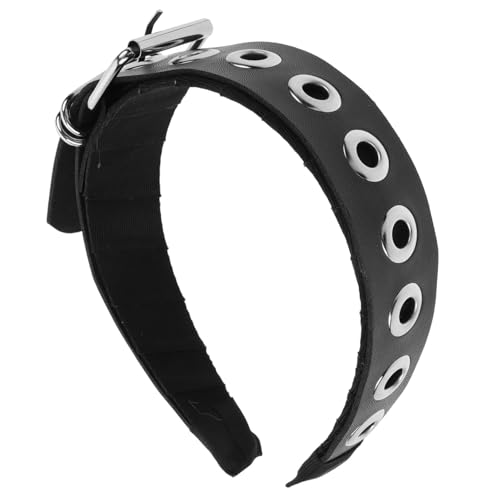 BATHVEVE Lederstirnband Im Punk-stil Für Mädchen Handgefertigtes Haarband Aus Pu-leder Mit Metallbeschlägen Stirnband Für Einzigartigen Und Trendigen Style von BATHVEVE