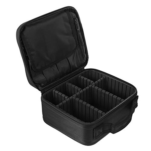 BATHVEVE Mehrschichtiger Kulturbeutel Reise Kosmetiktasche Schwarz Tragbare Make up Organizer Reise Waschbeutel Für Damen Herren Und Teenager Kompakter Badezimmer Organizer Für Unterwegs von BATHVEVE
