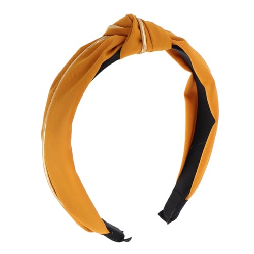BATHVEVE Goldfarbener Knoten-stirnband Für Damen Breites Bequemes Haaraccessoire Aus Stoff Für Freizeit Partys Und Feiertage Für Trendige Looks Und Vielseitige Outfits von BATHVEVE
