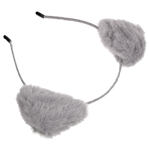BATHVEVE Adorable Tier Ohren Haarreifen Grauer Haarreif Für Kostümpartys Karneval Und Maskeraden Elastisches Und Leichtes Headdress Für Damen Und Mädchen von BATHVEVE