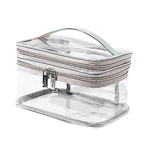 BATHVEVE PVC Tasche Transparente Handtasche wasserdichte Make-up-Tasche Kosmetik-Aufbewahrungstasche Make-up-Aufbewahrungstasche Reise-Kosmetik-Organizer von BATHVEVE