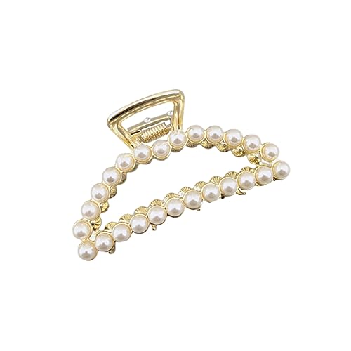 BATHVEVE Elegante Perl-haarspange Im Mond- -design Hochwertige Clip Für Damen Für Hochzeiten Partys Und Alltag Langlebig Und Stilvoll Perfektes Haarschmuck-zubehör von BATHVEVE