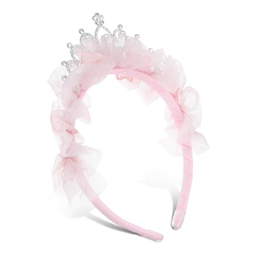 BATHVEVE Tiara Stirnband Geburtstagskrone Für Mädchen Partykronen Mit Perlen Und Strasssteinen Für Geburtstag Hochzeit Party Accessoire von BATHVEVE