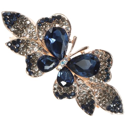BATHVEVE Rhinestone Haarklammer Metall Haarklammer mit Schmetterlingsdesign für Dickes Haar Funkelnde Strass haarspange Damen Styling Zubehör Geeignet für Party und Alltag von BATHVEVE