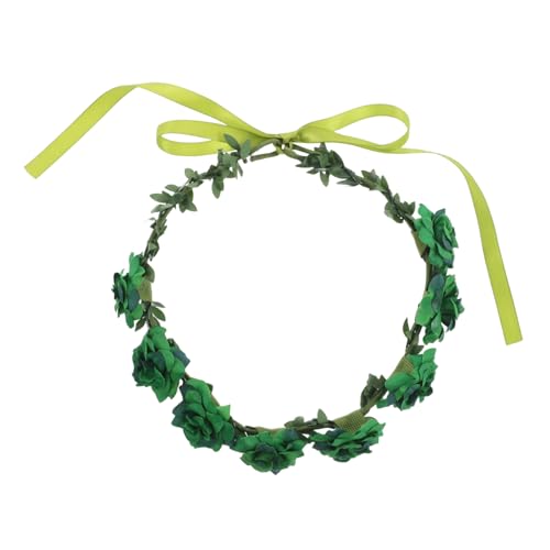 BATHVEVE Saint Patricks Day Haarband Für Frauen Grüne Blumenkrone Aus Kunststoffen Festliche Haarschmuck Für Partys Und Irische Feiern Einzigartiges Design Mit Lebensechten Stoffblumen von BATHVEVE