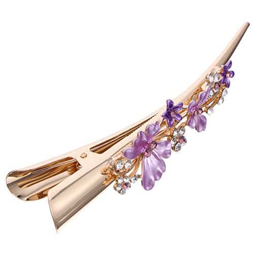 BATHVEVE Weibliche Haarspange Blumendesign Große Entenschnabel Haarspange Für Frauen Retro Haarklammer Aus Legierung Für Partys Und Alltagsgebrauch Für Dickes Haar von BATHVEVE