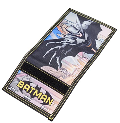 Batman Geldbörse für Jungen und Kinder, dreifach gefaltet, für Münzen und Geldscheine, Schwarz, Schwarz , Retro von Batman