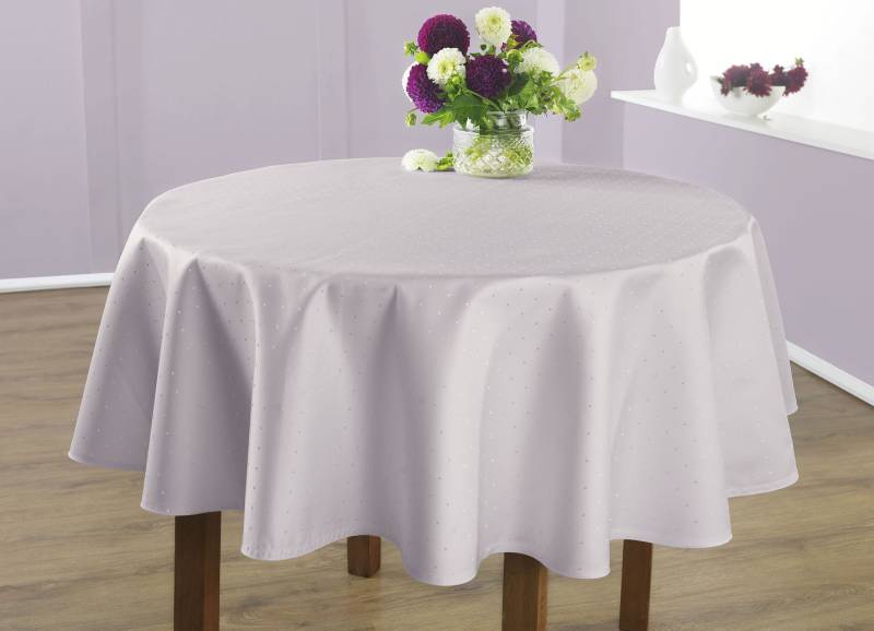 Hochwertige Damast-Tischdecken vom Curt Bauer, Größe 190 (Tischdecke oval, 140/190 cm), Grau von BAUER CURT