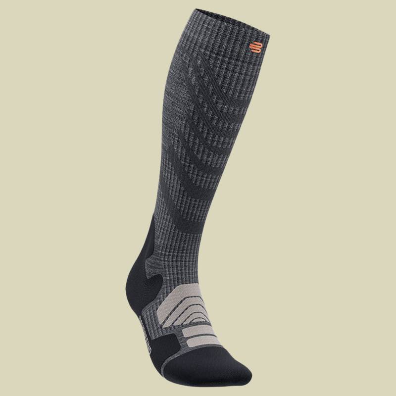 Outdoor Merino Compression Socks Men 46-49 M grau - lava grey von BAUERFEIND