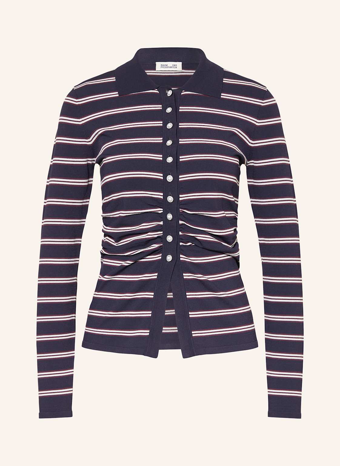 Baum Und Pferdgarten Jersey-Poloshirt Camiline Mit Schmuckperlen lila von BAUM UND PFERDGARTEN