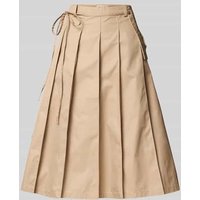 BAUM & PFERDGARTEN Midirock mit gelegten Falten in Beige, Größe 40 von BAUM & PFERDGARTEN