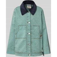 BAUM & PFERDGARTEN Relaxed Fit Jeansjacke mit Knopfleiste in Hellgruen, Größe 40 von BAUM & PFERDGARTEN