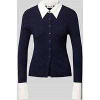 BAUM & PFERDGARTEN Strickjacke mit Druckknopfleiste in Dunkelblau, Größe S von BAUM & PFERDGARTEN