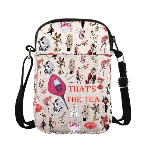 Alastor Umhängetasche That's The Tea Messenger Bag Gruselige Goth Vibes Umhängetasche Hazbin Alastor Liebhaber Geschenk, The Tea Cb, 15*21*2cm von BAUNA