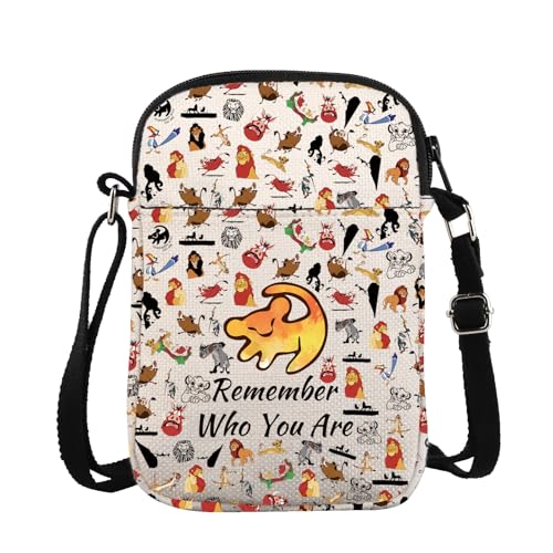 BAUNA König der Löwen Umhängetasche Remember Who You Are Messenger Bag Lion Simba Umhängetasche Simba Fans Geschenk, Remember Cb, 15*21*2cm von BAUNA