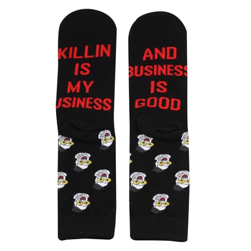 BAUNA Terrifier Merch Clown Movie Crew Socke Killin Is My Business And Business Is Good Neuheit Socke Horrorfilm Liebhaber Geschenk, Killin-Socken, Einheitsgröße von BAUNA