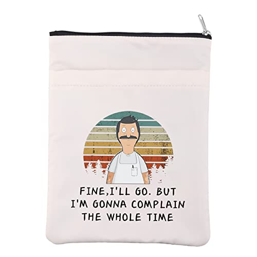 Bob's TV Show Merchandise Buch Sleeve Bob's Belcher Inspired Book Cover Tina Cartoon Liebhaber Geschenk Burger Fans Geschenk Wasserdichte Reißverschlusstasche (Whole time BM) von BAUNA