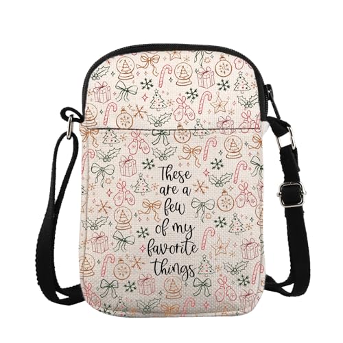 Christmas Things Umhängetasche "These Are A Few Of My Favorite Things", Messenger Bag Merry Christmas Umhängetasche, Christmas Things CB, 15*21*2cm von BAUNA