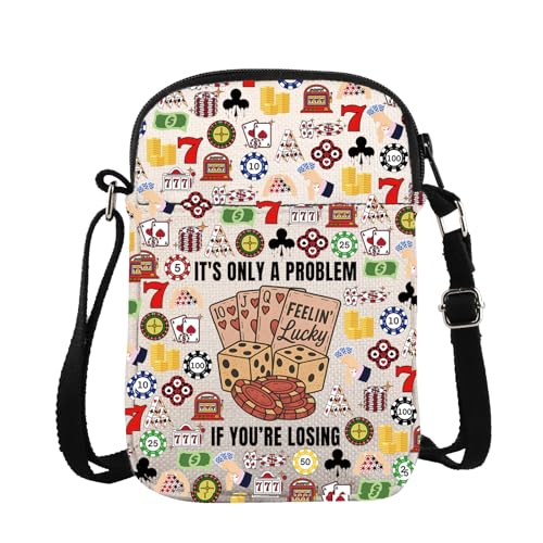 Gambling Lover Gift It's Only A Problem If You're Losing Crossbody Bag Gambler Messenger Bag Casino Lucky Gambling Bag, Losing Cb, 15*21*2cm von BAUNA