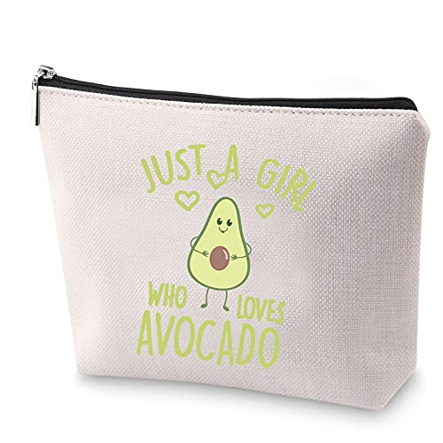 Just A Girl Who Loves Avocados Make-up-Tasche Acocado-Liebhaber Geschenk lustige Avocados Kosmetiktasche lustige Avocados Kosmetiktasche, avocado von BAUNA