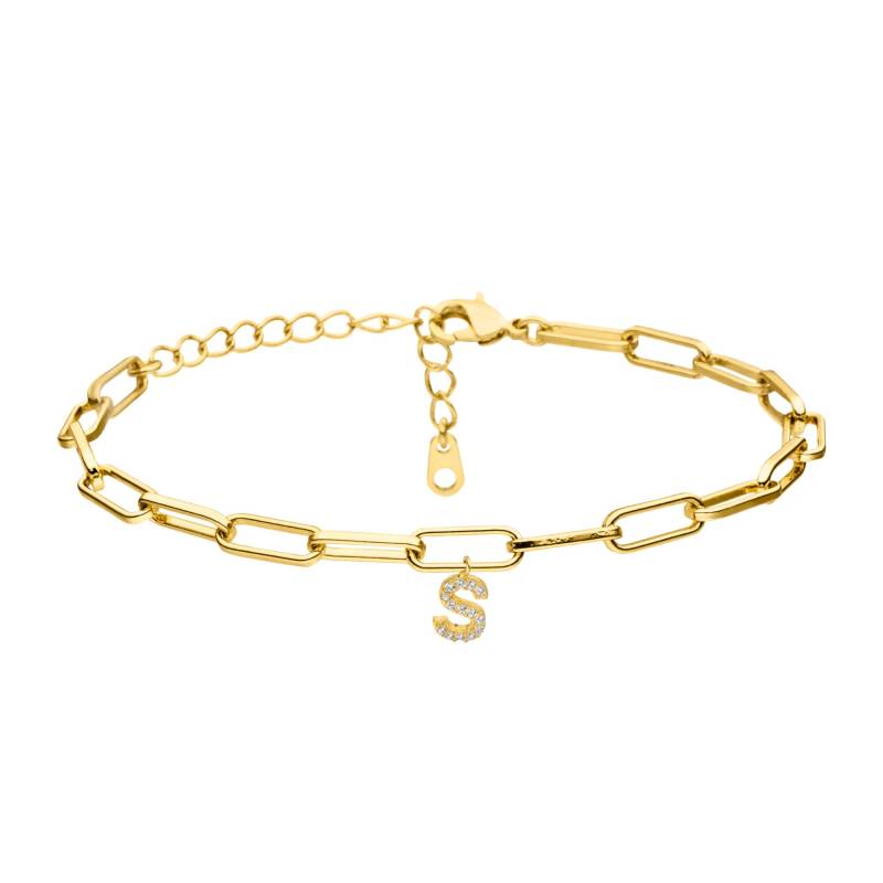 Damen Armband I Namensarmband Mit Buchstaben Aus Hochwertigem Edelstahl Partner-Armbänder Personalisiert in Silber Oder Gold von BAVELAJEWELRY