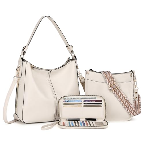 Geldbörsen für Damen, 3-teilig, Crossbody-Taschen-Set, große Ledergeldbörse, Schulterhandtaschen mit Geldbörse, verstellbare Riemen, für Damen Geldbörsen für Damen, 3-teilig, Crossbody-Taschen-Set, große Ledergeldbörse, Schulterhandtaschen mit Geldbörse, verstellbare Riemen, für Damen von BAVERGE