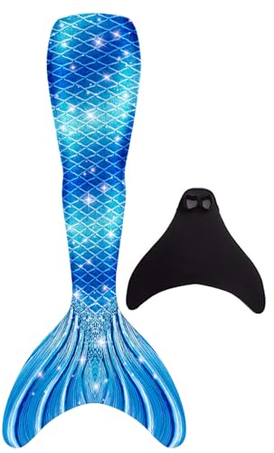 BAWADE Mädchen Meerjungfrauenschwanz Mermaid Tail zum Schwimmen mit Meerjungfrau Flosse von BAWADE