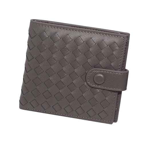 BAWAKO Geldbörse echtem Leder, Geldbeutel mit Münzfach Herren und Damen, Coin Purse Wallet, Portemonnaie Brieftasche Kartenhalter (Grau) von BAWAKO