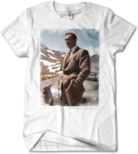RIP Sean Connery Tribute White White Yellow Black Red Mens Women T Shirt 95% Cotton Full Colour Print XL von BAWCN