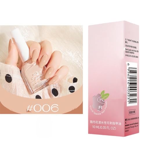 BAWUTZ 10 ML Abziehbarer Nagellack,schnell trocknend, Herbst und Winter abziehbarer transparenter Nude-Nagellack auf Wasserbasis, Entfernbar für Frauen Home DIY Nail Art Maniküre Salon (06#) von BAWUTZ