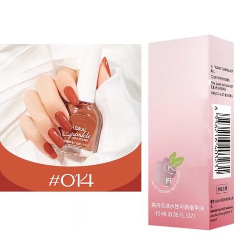 BAWUTZ 10 ML Abziehbarer Nagellack,schnell trocknend, Herbst und Winter abziehbarer transparenter Nude-Nagellack auf Wasserbasis, Entfernbar für Frauen Home DIY Nail Art Maniküre Salon (14#) von BAWUTZ