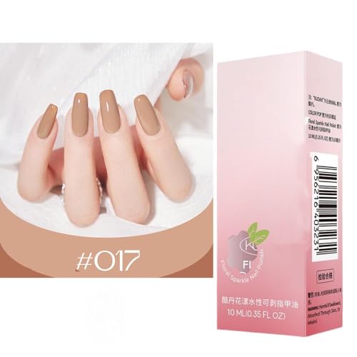 10 ML Abziehbarer Nagellack,schnell trocknend, Herbst und Winter abziehbarer transparenter Nude-Nagellack auf Wasserbasis, Entfernbar für Frauen Home DIY Nail Art Maniküre Salon (17#) von BAWUTZ