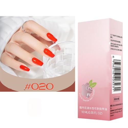 10 ML Abziehbarer Nagellack,schnell trocknend, Herbst und Winter abziehbarer transparenter Nude-Nagellack auf Wasserbasis, Entfernbar für Frauen Home DIY Nail Art Maniküre Salon (20#) von BAWUTZ