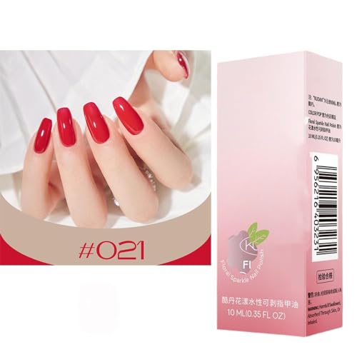 BAWUTZ 10 ML Abziehbarer Nagellack,schnell trocknend, Herbst und Winter abziehbarer transparenter Nude-Nagellack auf Wasserbasis, Entfernbar für Frauen Home DIY Nail Art Maniküre Salon (21#) von BAWUTZ