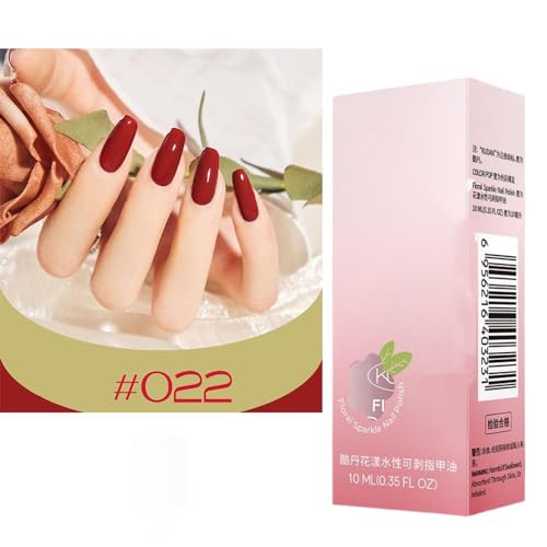 BAWUTZ 10 ML Abziehbarer Nagellack,schnell trocknend, Herbst und Winter abziehbarer transparenter Nude-Nagellack auf Wasserbasis, Entfernbar für Frauen Home DIY Nail Art Maniküre Salon (22#) von BAWUTZ