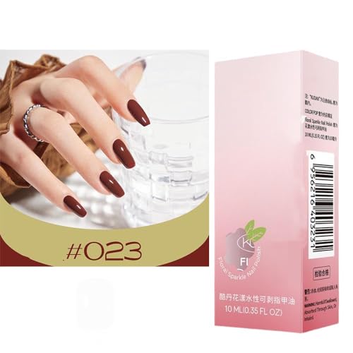 BAWUTZ 10 ML Abziehbarer Nagellack,schnell trocknend, Herbst und Winter abziehbarer transparenter Nude-Nagellack auf Wasserbasis, Entfernbar für Frauen Home DIY Nail Art Maniküre Salon (23#) von BAWUTZ