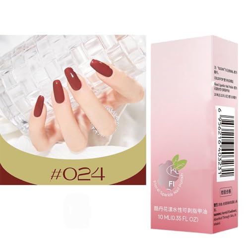 BAWUTZ 10 ML Abziehbarer Nagellack,schnell trocknend, Herbst und Winter abziehbarer transparenter Nude-Nagellack auf Wasserbasis, Entfernbar für Frauen Home DIY Nail Art Maniküre Salon (24#) von BAWUTZ