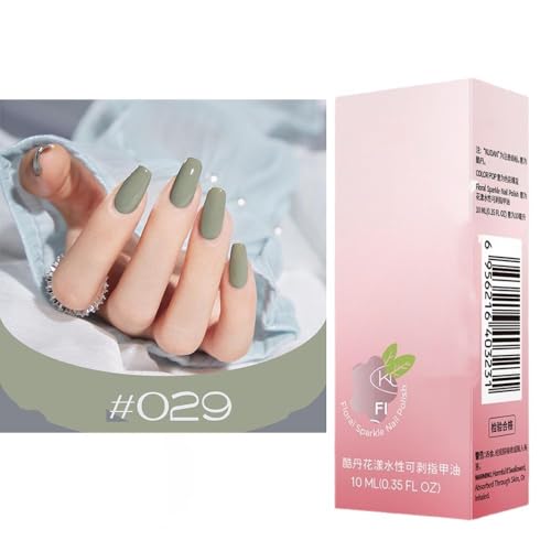 10 ML Abziehbarer Nagellack,schnell trocknend, Herbst und Winter abziehbarer transparenter Nude-Nagellack auf Wasserbasis, Entfernbar für Frauen Home DIY Nail Art Maniküre Salon (29#) von BAWUTZ