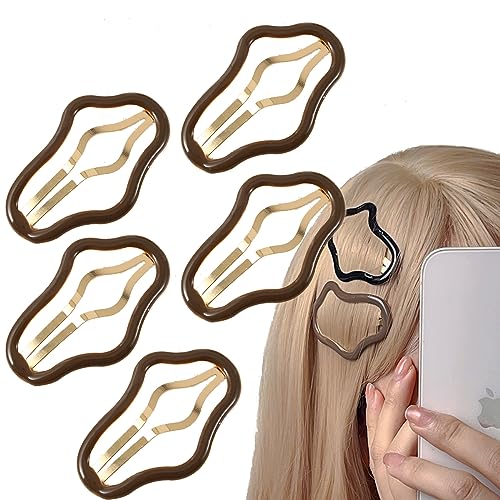 5Pcs Hohle Wolken BB Haarspangen,Haarspangen für Damen Mädchen,Nette Wolken Haarspangen Frauen,4CM Haarspangen Mädchen Haarhalter Basteln DIY Zubehör für Mädchen, Kinder und Damen (Kartenfarbe) von BAWUTZ