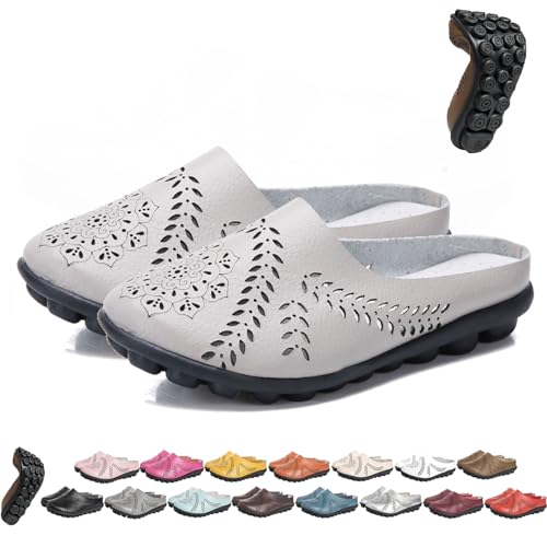 BAWUTZ Owlkay-Schuhe für Damen, Owlkay-lässige All-Match-Slipper mit Hohlsohle, Owlkay-lässige All-Match-Slipper mit Hohlsohle, Owlkay-Orthopädische Schuhe für Damen mit niedrigem Schaft (39,Grau) von BAWUTZ