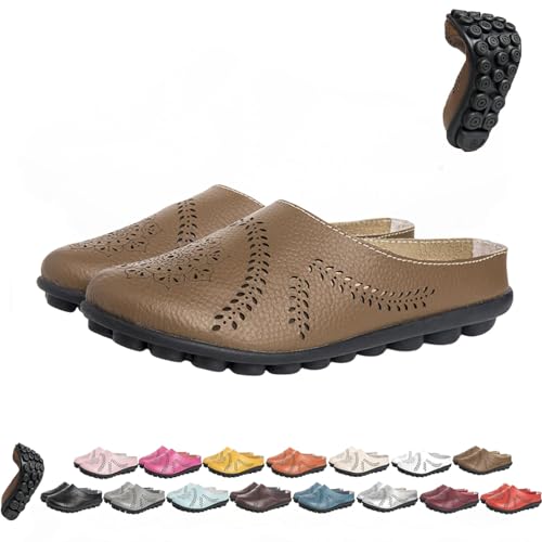 BAWUTZ Owlkay-Schuhe für Damen, Owlkay-lässige All-Match-Slipper mit Hohlsohle, Owlkay-lässige All-Match-Slipper mit Hohlsohle, Owlkay-Orthopädische Schuhe für Damen mit niedrigem Schaft (46,Khaki) von BAWUTZ