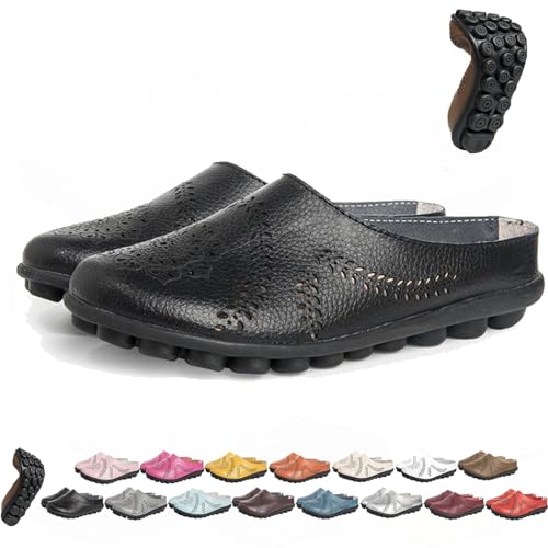 BAWUTZ Owlkay-Schuhe für Damen, Owlkay-lässige All-Match-Slipper mit Hohlsohle, Owlkay-lässige All-Match-Slipper mit Hohlsohle, Owlkay-Orthopädische Schuhe für Damen mit niedrigem Schaft (38,Schwarz) von BAWUTZ