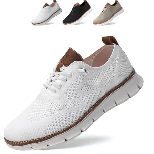 Herrenschuhe Wearbreeze, Wearbreeze-Schuhe FüR Herren,Ultra Bequeme Schuhe, Ultra Schuhe für Herren, Breeze Schuhe,Herren-Schlupfschuhe mit Fußgewölbeunterstützung (43,Weiß) von BAWUTZ