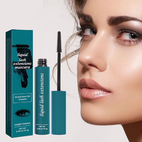 Mascara Schwarz,3D-Curling-Wimpern-Eisen-Mascara,Wasserfeste Mascara, Schwarze Wimperntusche für Volumen,Wimperntusche lange Wimpern Volumen und Länge für empfindliche Augen (1PC) von BAWUTZ