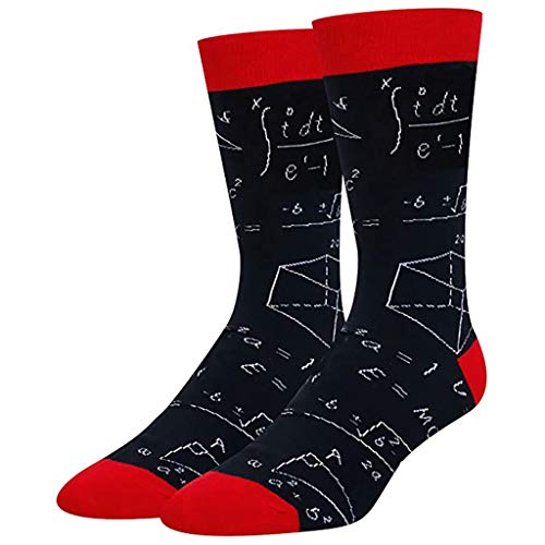 BAXIXINGYUNMU Crew Socken, Mathematische Formel Print Crew Socken Geometrie Abstrakte Mathematik Lustige Tube Strumpfwaren von BAXIXINGYUNMU