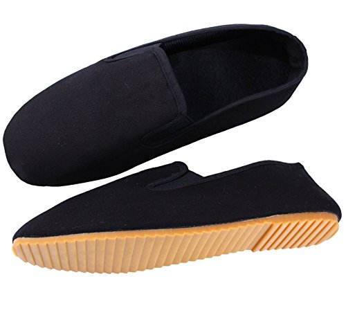 Bay Kung Fu Schuhe Thai Chi Chinisische Slipper Wushu Yoga Tai Chi Kampfkunst schwarz Qi Gong Win Tsung (44, schwarz) von Bay Sports